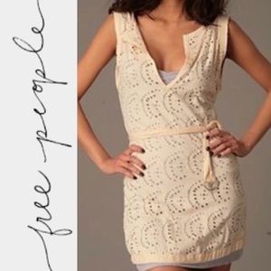 Free People Sabino Canyon Dress Laser Cut in Cream